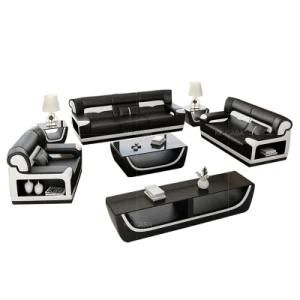 1 2 3 Cheaper Hot Black White European Fashion Living Room Leather Sofa Sets Sofa