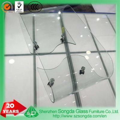 Glass Coffee Table Double Layers Slidable by Wheels