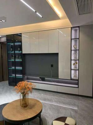 High Quality TV Cabinet Luxury Design, Modern Style with Glass Door