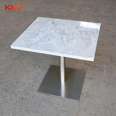 Marble Resin Stone Round Coffee Table Acrylic Solid Surface Table