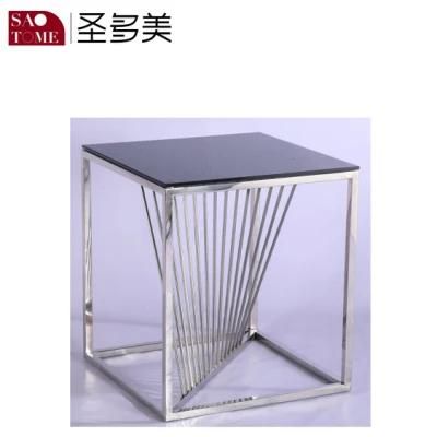 Modern Simple and Fashionable Living Room Furniture Square Glass End Table