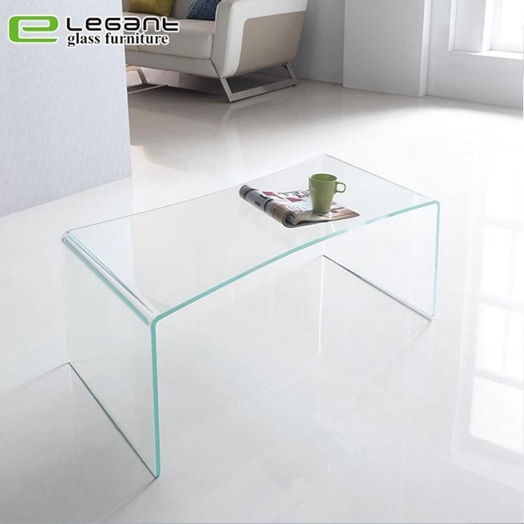 Nesting Glass Coffee Table in Clear Color