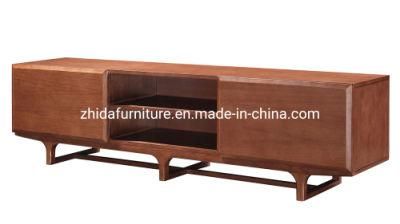 Long Villa Size TV Stand Hotel Reception Wooden Cabinet TV Stand