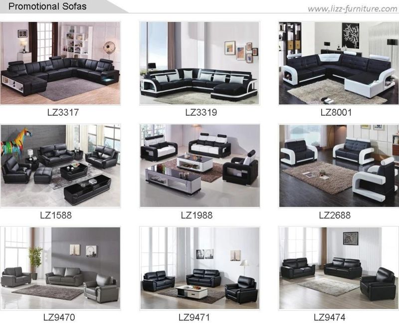New Promotion American Living Room Home Leisure Genuine Leather Sectional L Shape Sofa Furniture Set
