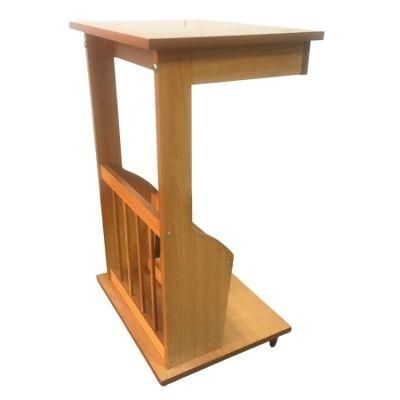 Made in China Easy to Assemble Modern Wooden Coffee Sidetable with Magazine Rack