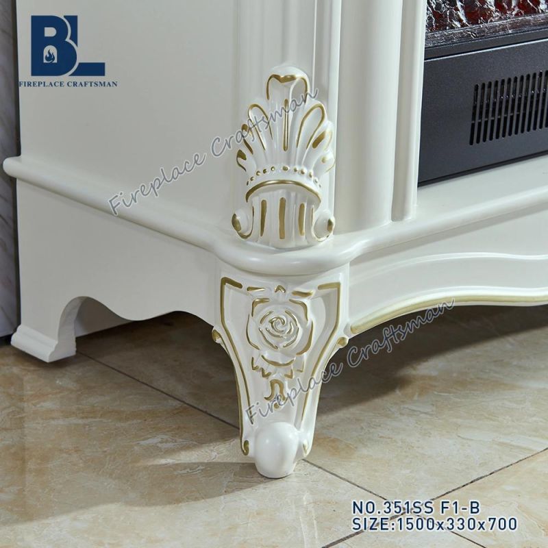 Home Appliance Furniture Electric Fireplace Insert TV Stand with Log or Crystal Flame 2 Heat Setting and Realistic 3 Color Flames