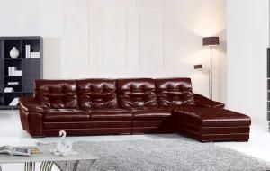 Foshan Furniture Made L Shape Modern Genuine Leather Sofa for Home Furniture