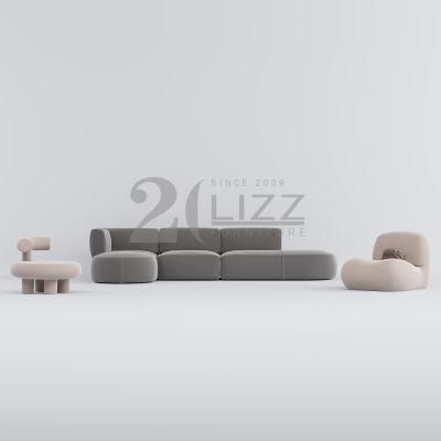 2022 Newly Nordic Design Wooden Home Furniture Modern Modular Fabric Couch Living Room Sofa Set