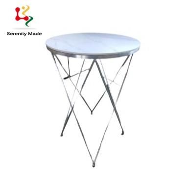 Wholesale Custom Made Living Room Furniture Modern Round White Marble Top Metal Base Round Coffee Table