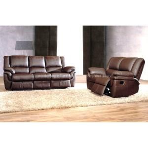 Living Room Sofa, Genuine Leather Recliner Sofa (R-2636)