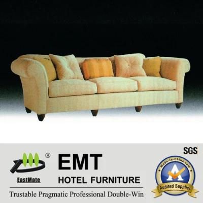 Newly Hotel Sofa Set Wooden Living Room Sofa (EMT-SF40)