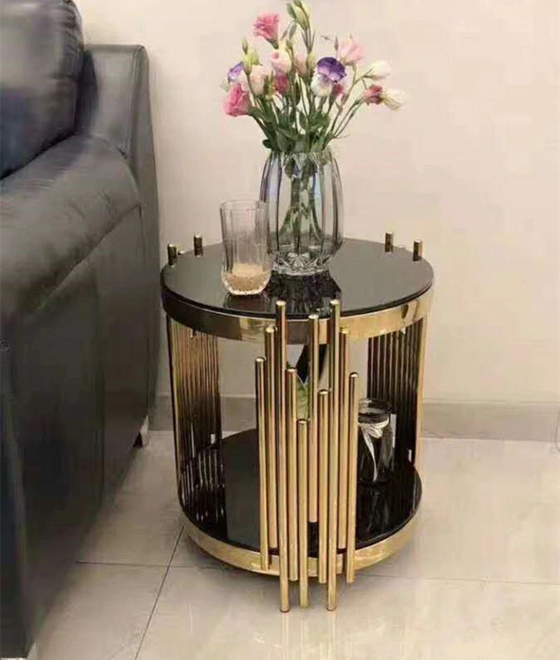 Tall Table Mirror Glass Top Hot Sale New Arrive Modern Style Semi-Circle Console Table