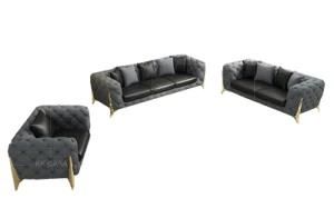 High Quality Office Furniture and Home Use Leather Sofas Sectional / Living Room Sofa Set Designs