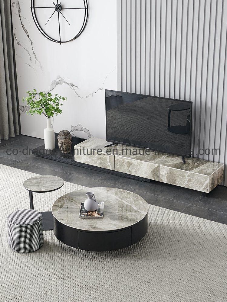 Modern Living Room Furniture Coffee Table Group with Marble Top