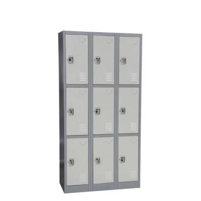 Gdlt Furniture Lockers 9 Door Metal Locker Cam Lock Steel Gym Staff Employee School