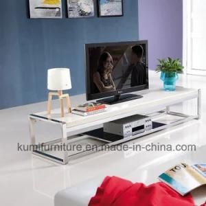 Marble Top Stainless Steel TV Stand