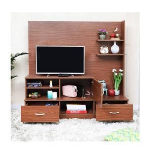 Best Buy Latest Design Unique High End Wooden Walnut TV Stand Entertainment Centers