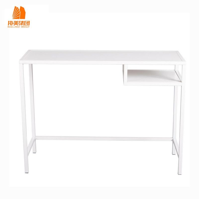 Cheap Simple Design Metal Frame Desk Home Study Writing Table with Cabinet