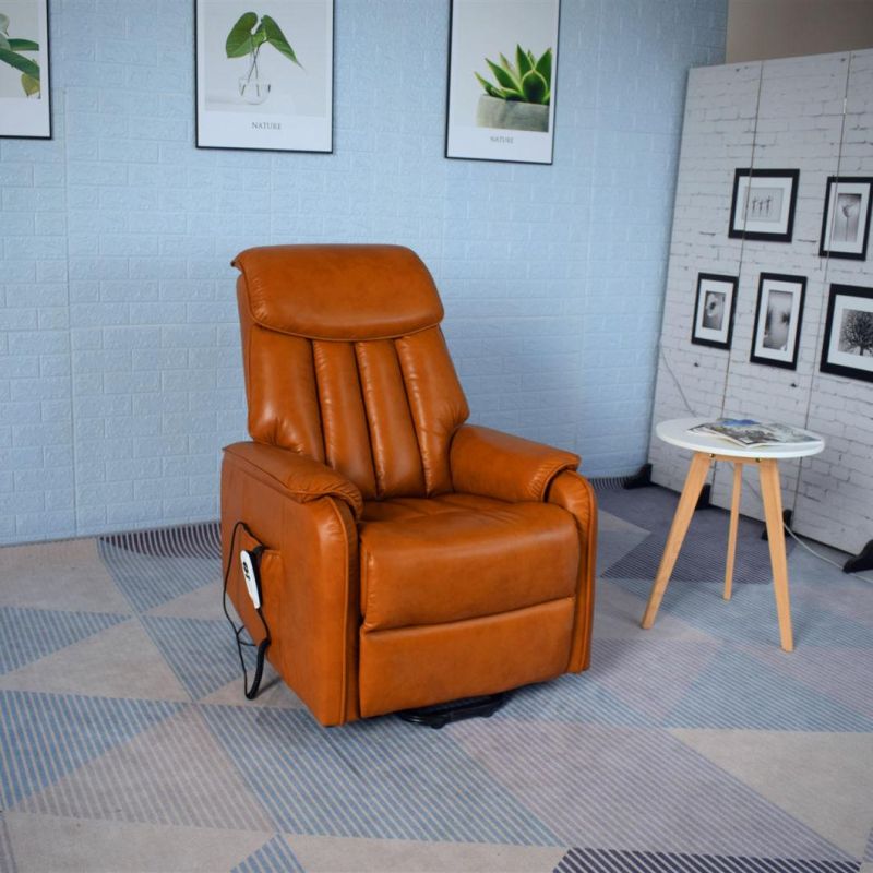 Jky Furniture Modern Design Over-Filled Leather Power Lift Chair with Reclining and Massage Functions