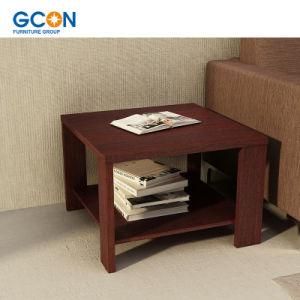 America Style Espresso Wood Square Side Table Space Saving Furniture
