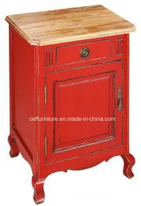 Antique Red Drawer French UK America Style Furniture Cabinet