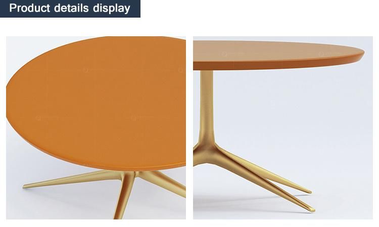 Modern Orange Table Top Living Room Furniture Bed Sidetable