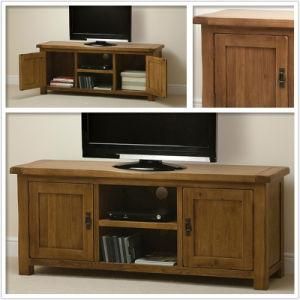 Solid Wood Living Room Furniture/Solid Oak Widescreen TV + DVD Cabinet
