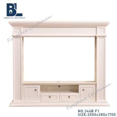 MDF Modern Style White Media Corner TV Console Stand Cabinet 346b