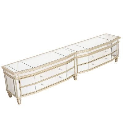 European Style Luxury Mirrored Furniture TV Cabinet for Family