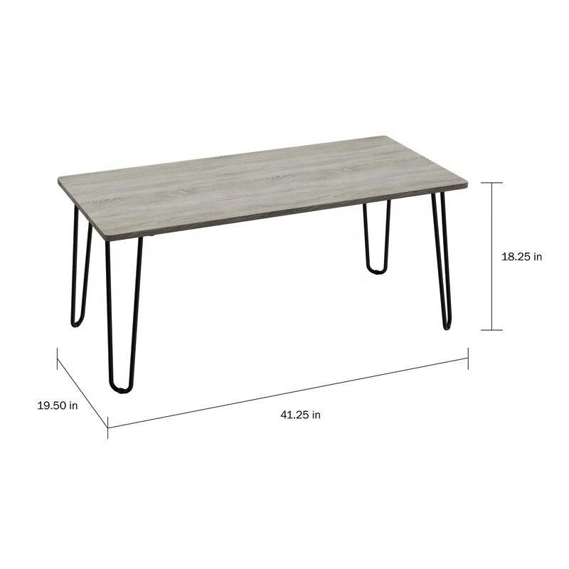 Living Room Furnitures Wood Steel Coffee Table