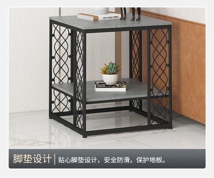 Factory Price Wholesale Supply Gold Metal Modern Glass Marble Corner Table Living Room Furniture