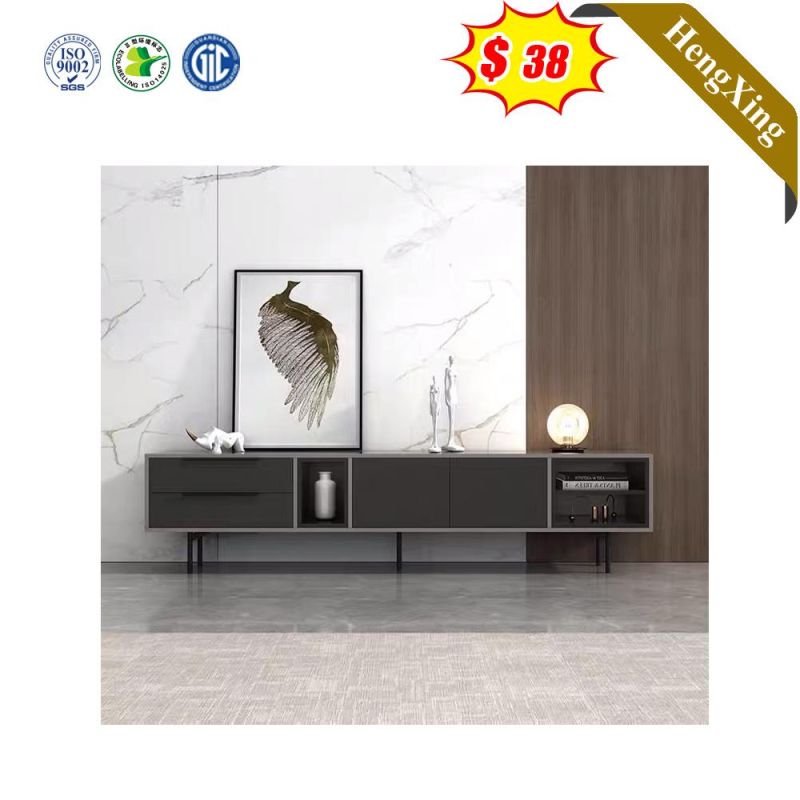 Modern Wooden Black Color Living Room Home Furniture Storage TV Stand with Drawers