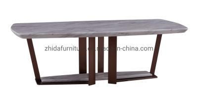 Metal Stainless Steel Marble Top Coffee Table