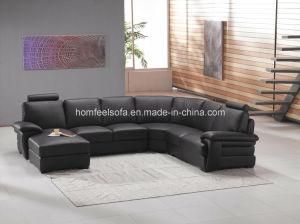 Black Leather Corner Sofa