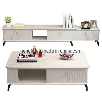 Modern Nordic Marble Living Room TV Cabinet Tea Table Combination TV Stand