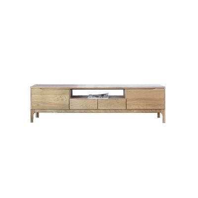 Modern and Simple White Oak TV Cabinet All Solid Wood Living Room TV Cabinet 0089