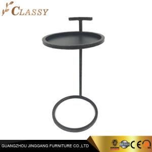Pure Metal Top and Steel Frame Small Side Table in Unique Design