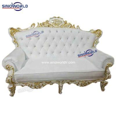 Wooden Antique Loveseat Living Room King Throne Sofa for Banquet/Wedding/Restaurant/Hotel/Home