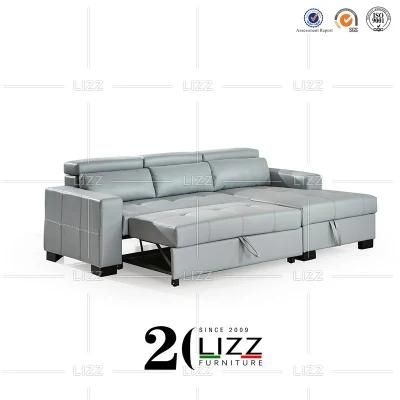 Storage Function Modern Style Home Office Furniture Simple Living Room Genuine Leather Sofa