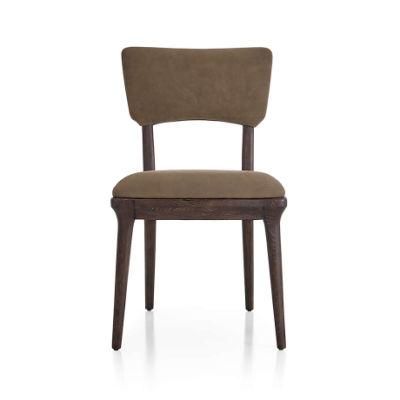 Wholesale Household Furniture Brown Leather Office Chair Metal Frame Chair Meeting Room