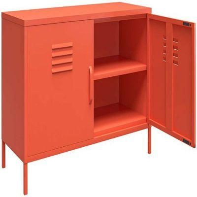 Powder Painted Large 2 Door TV Cabinet Stand in Dark Red