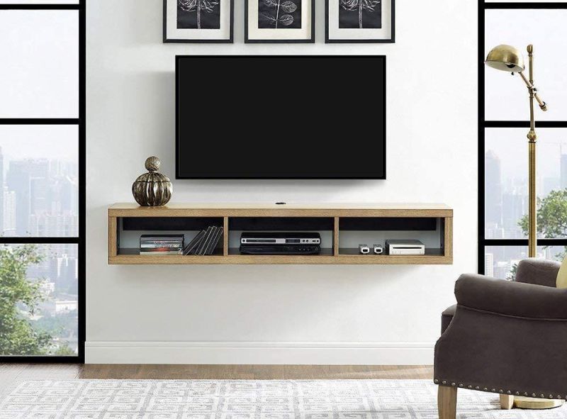 Modern Steel Wood TV Cabinet Wall