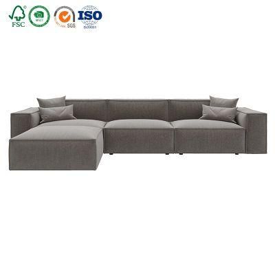 Modern Giant Kd Assembly Sofa Home Furniture Cloud U Shape Modular Sectional Couch Leather White Living Room Sofa Set