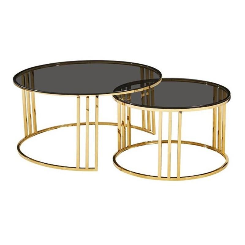 Hot Selling Modern Luxury Round Metal Nest Table Coffee Table