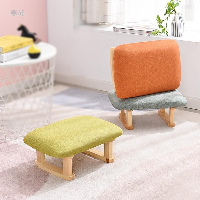 Hot Selling Solid Wood Sofa Stool Ottoman Fabric Low Stool