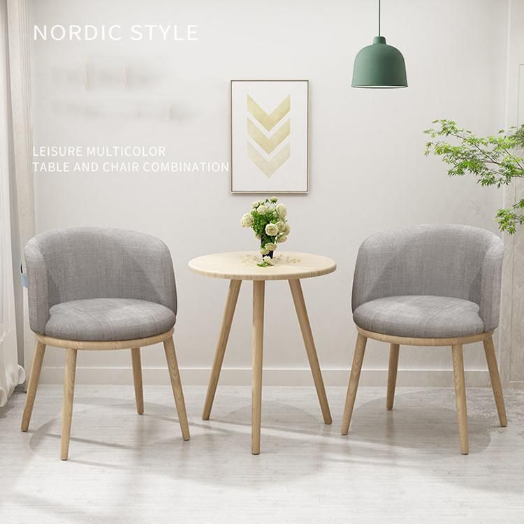 Nordic Cost-Effective Fair Price Accent Stool Livning Room Office Minimalist Design Linen Cloth Leisure Chair with Metal Legs