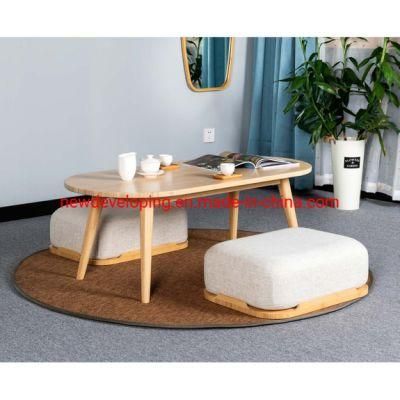 Hot Selling Modern Home Furniture Japanese Style Bamboo Panel Top Coffee Table, Dining Table