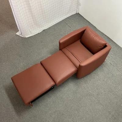 Modern Minimalist Khaki Technology Cloth Sofa to Accompany Office Dual-Purpose