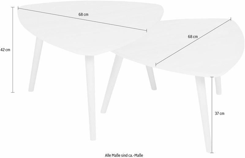 Two Wooden Coffee Tables of Different Sizes
