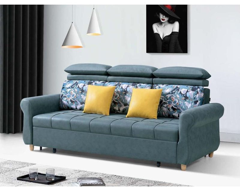 Small Apartment Living Room Multifunctional Simple Modern Bedroom Single Double Foldable Sofa Bed with Storage